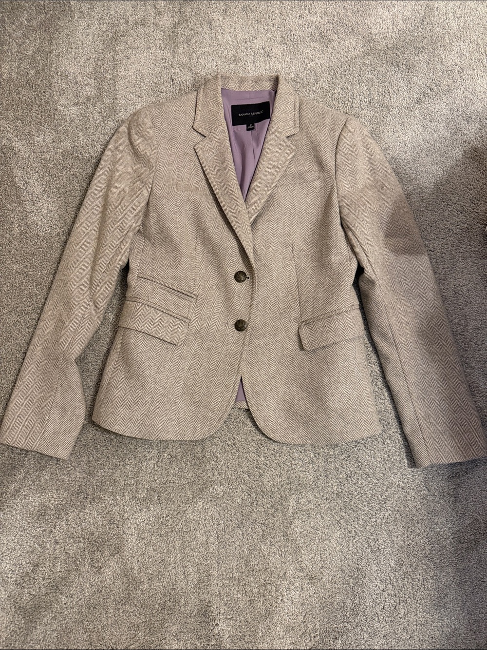 Banana Republic Women's Beige Tweed Blazer